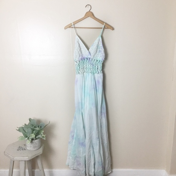 Women's White Tie Dye Sleeveless Swim Coverup Beach Vacation - Picture 1 of 13